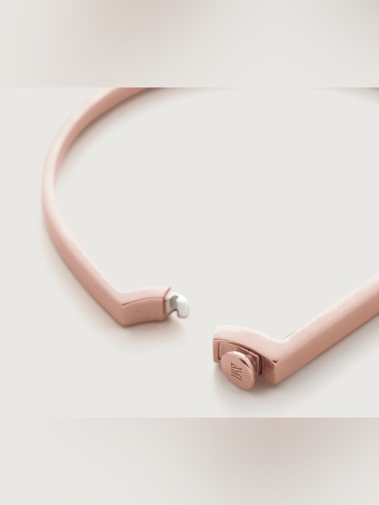 Monica Vinader Signature Bangle Bracelet 18k Rose Gold Vermeil Size Small — image 4 of 8